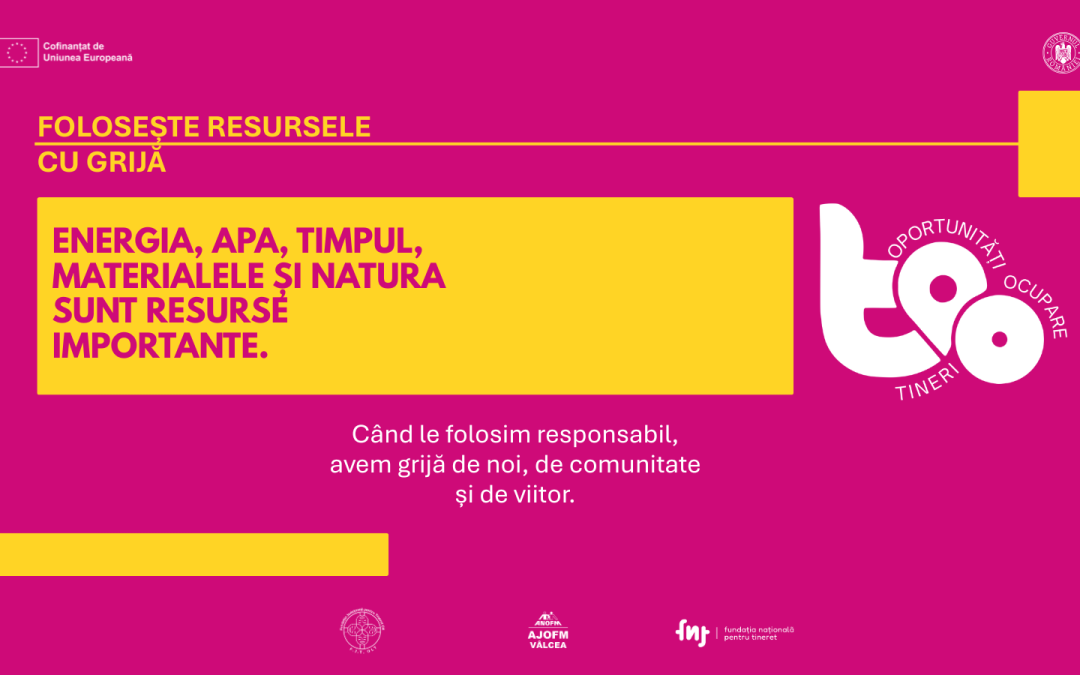 Economisirea resurselor: gesturi simple pentru fiecare zi