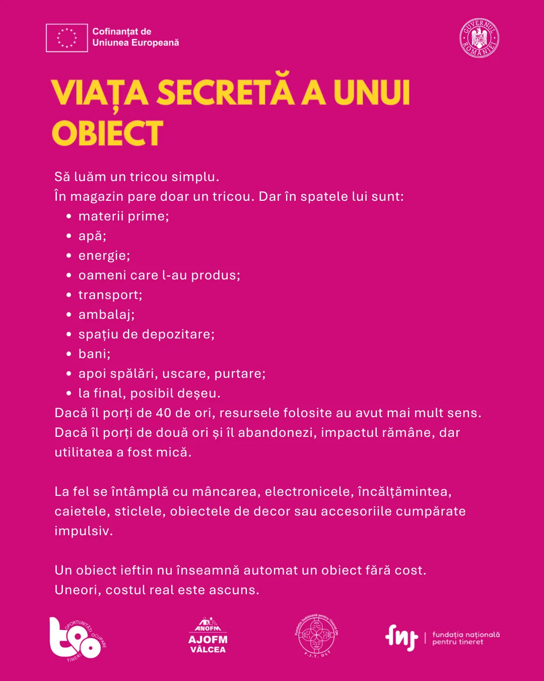 Viața secretă a unui obiect: resursele ascunse din spatele unui tricou