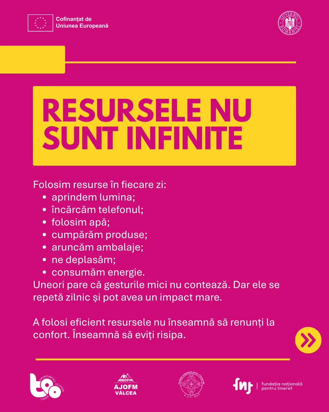 Resursele nu sunt infinite: lucrurile pentru care folosim resurse în fiecare zi