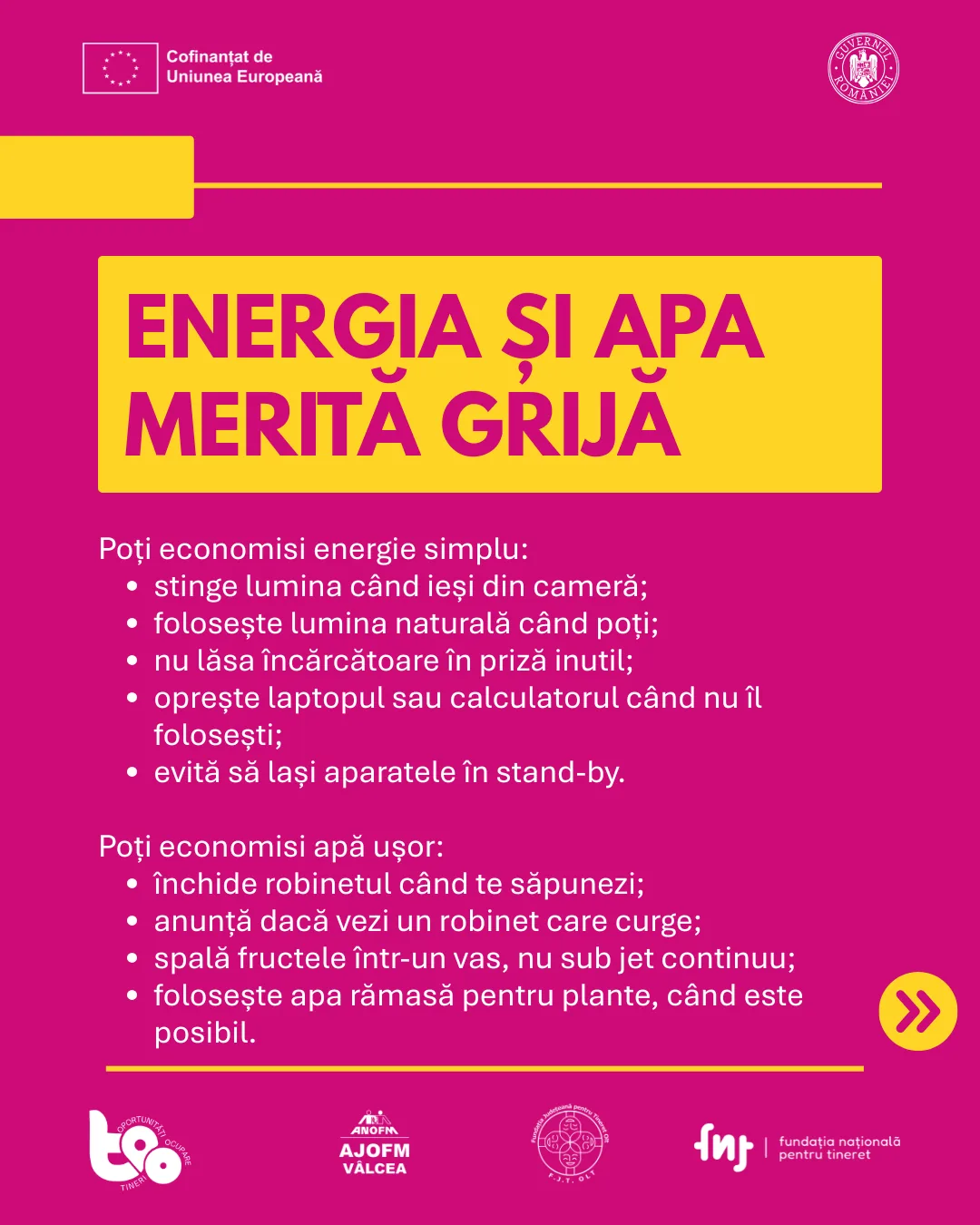 Energia și apa merită grijă: sfaturi ca să economisești energie și apă acasă