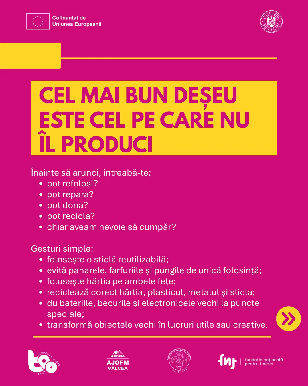 Cel mai bun deșeu este cel pe care nu îl produci: întrebări înainte să arunci un lucru