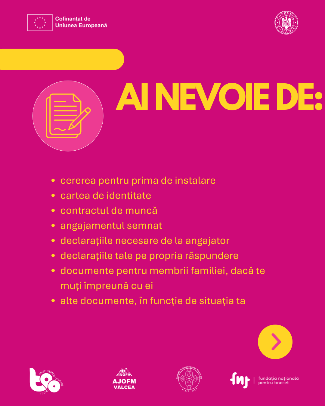 Acte necesare pentru dosarul de prima de instalare
