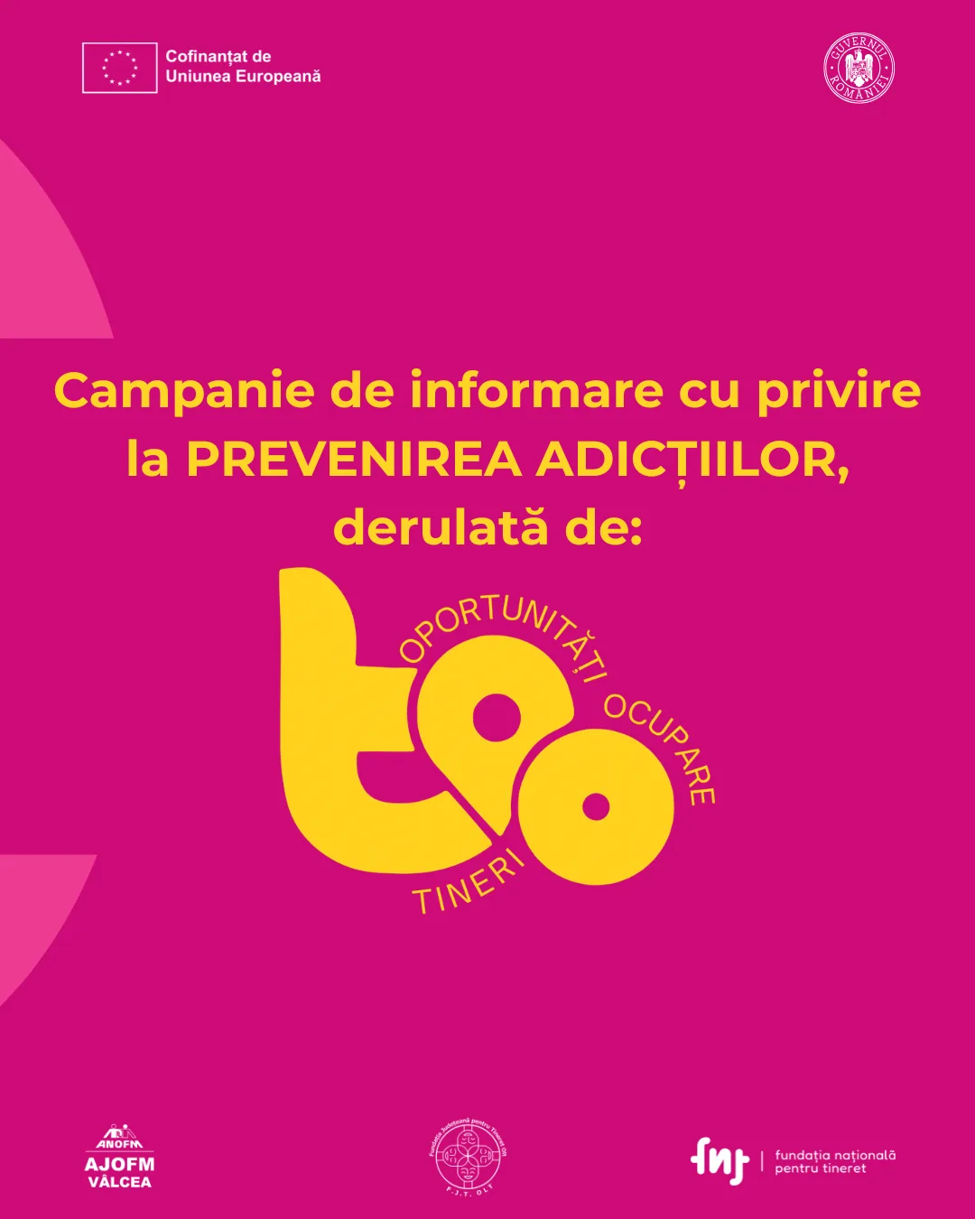 Adicții de substanțe la tineri: campanie de informare