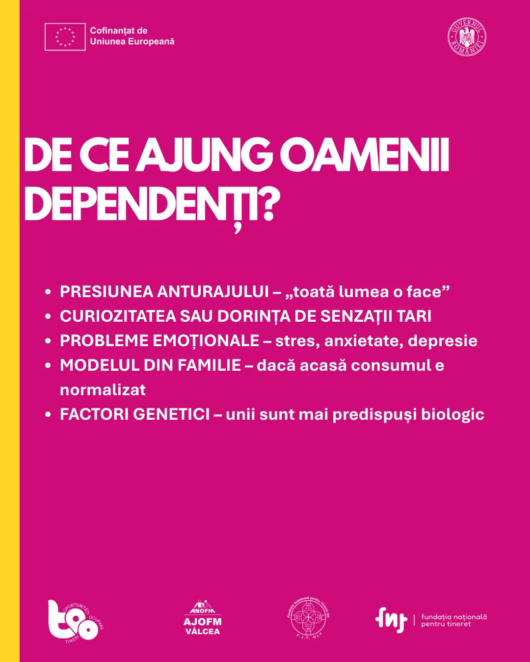 De ce ajung oamenii dependenți: anturaj, curiozitate, probleme emoționale, model în familie, genetică