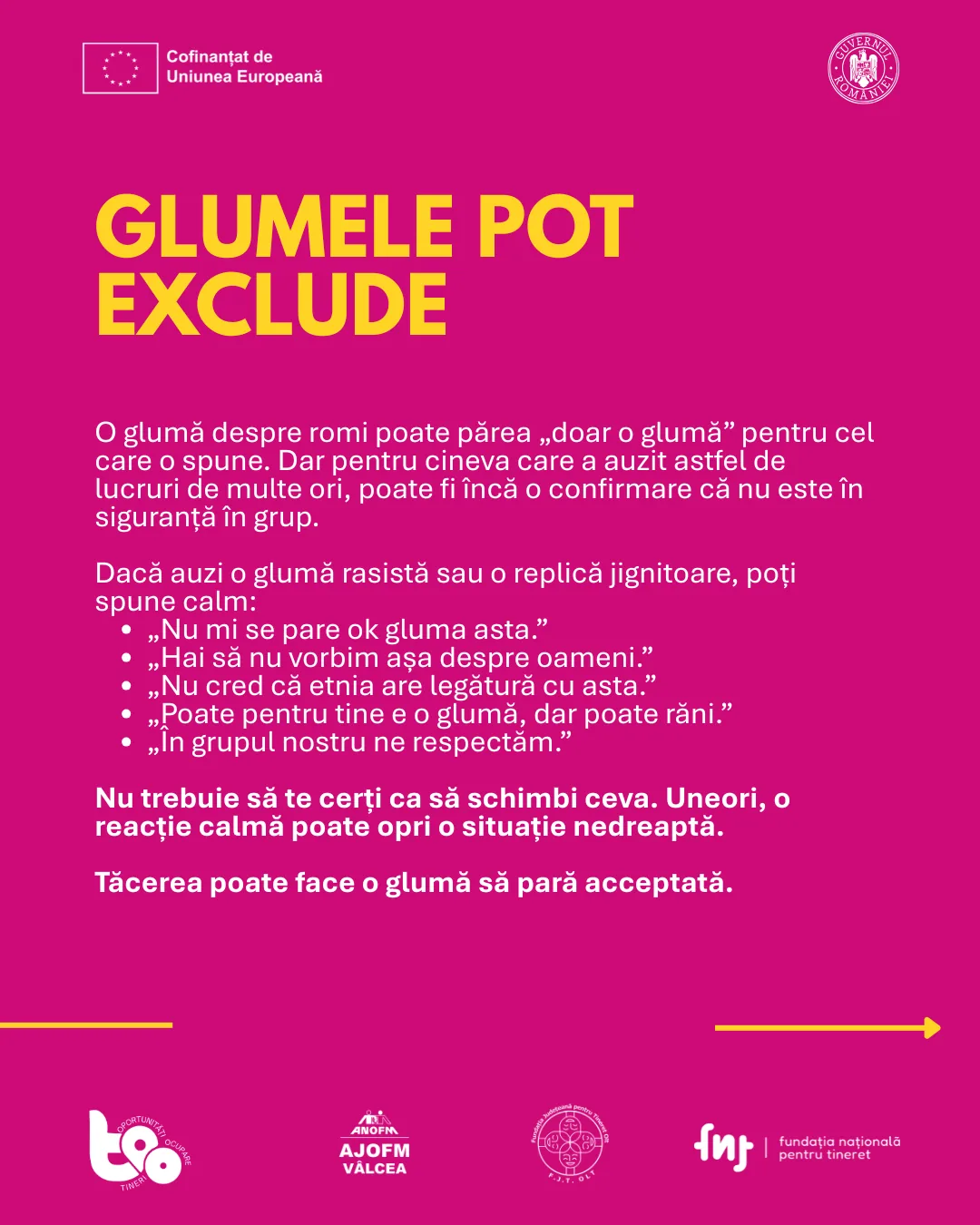 Glumele pot exclude: ce poți spune calm când auzi o replică jignitoare