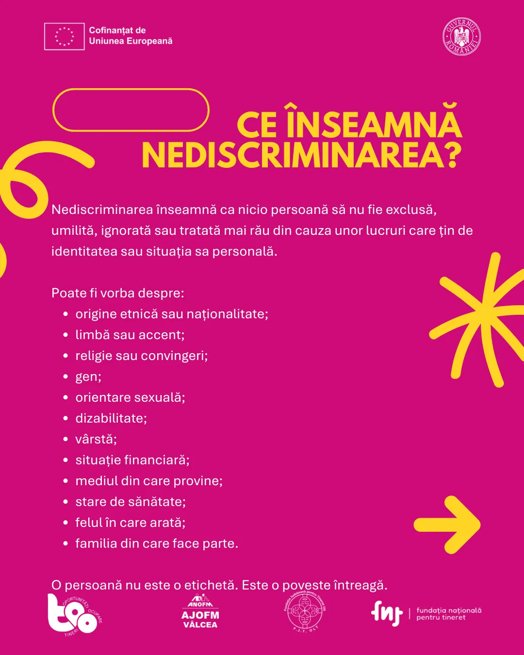 Ce înseamnă nediscriminarea și care sunt criteriile după care cineva poate fi tratat nedrept