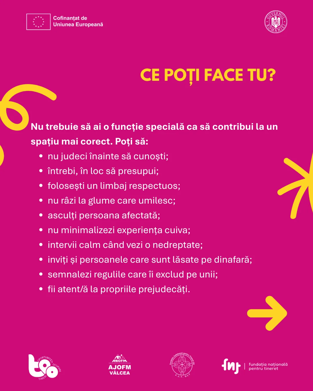 Ce poți face tu pentru un spațiu mai corect, fără să ai o funcție specială