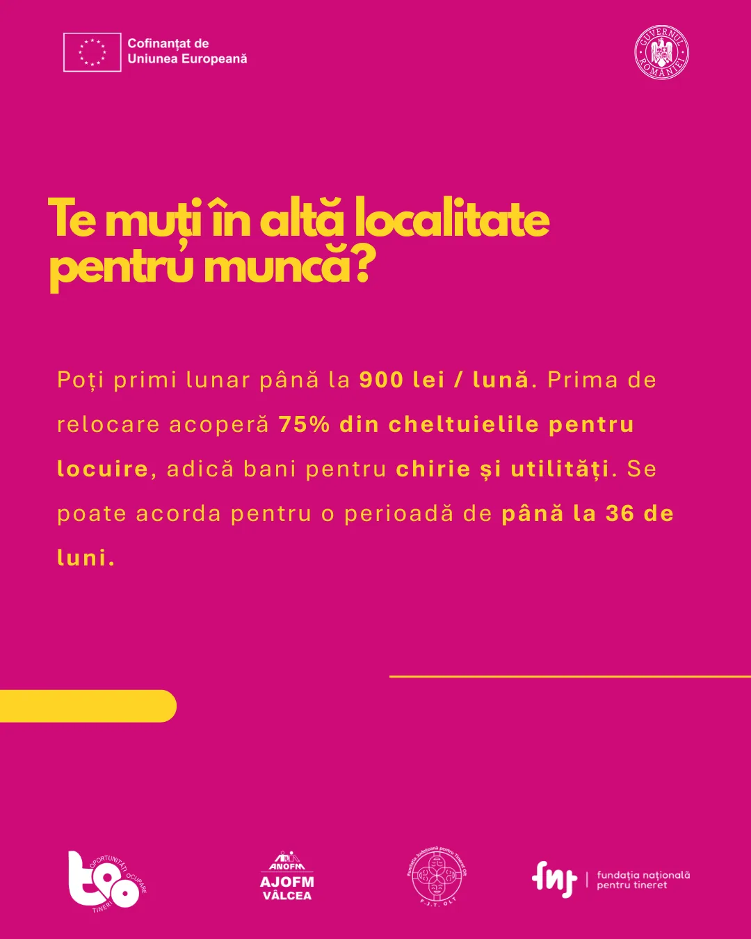 Prima de relocare: cât primești pe lună