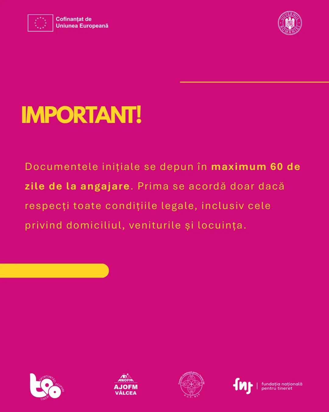 Prima de relocare: termenul de depunere